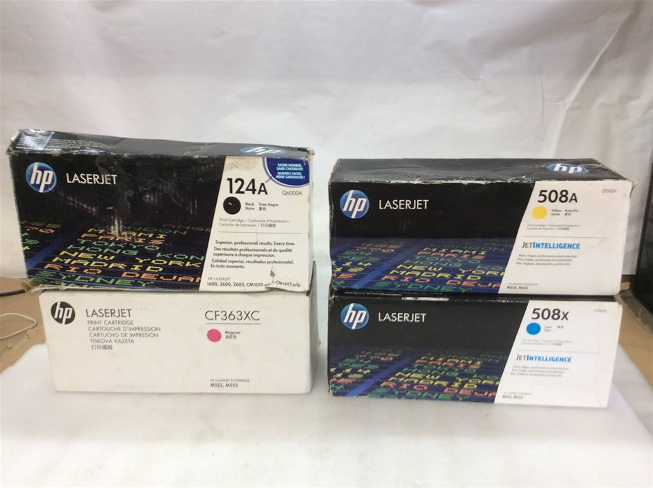 HP LaserJet Toner Cartridge 124A/508A/508X/CF363XC - New (Lot of 4 ...