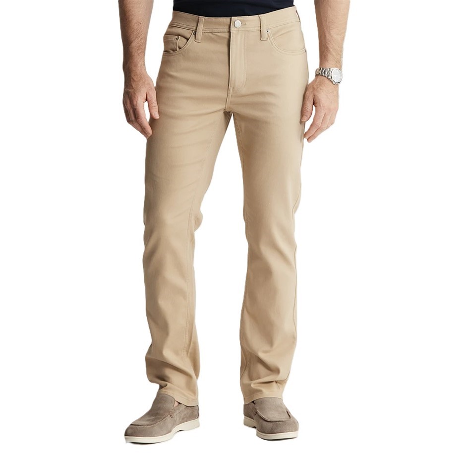 JACHS Men's 5-Pocket Stretch Pants, Size 36x32, Tan.