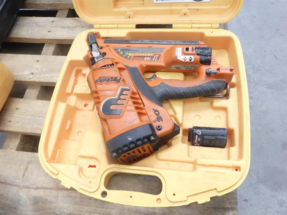 Paslode CF325Li Cordless Gas Angled Nail Framing Gun with Poly Case ...
