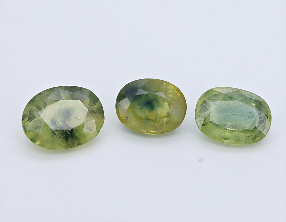7.13 Carats Yellow-Green Sapphire