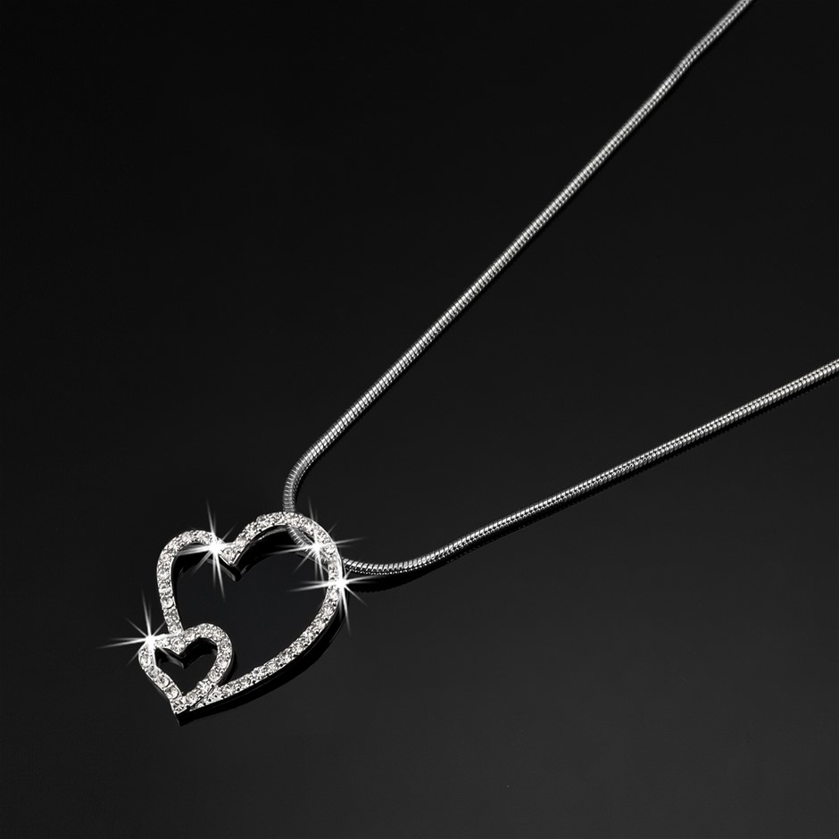 925 Sterling Silver Plated Pendant Crystals by Swarovski® - missing crystal