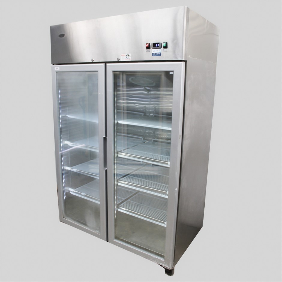 Atossa 2 Door Glass Upright Freezer