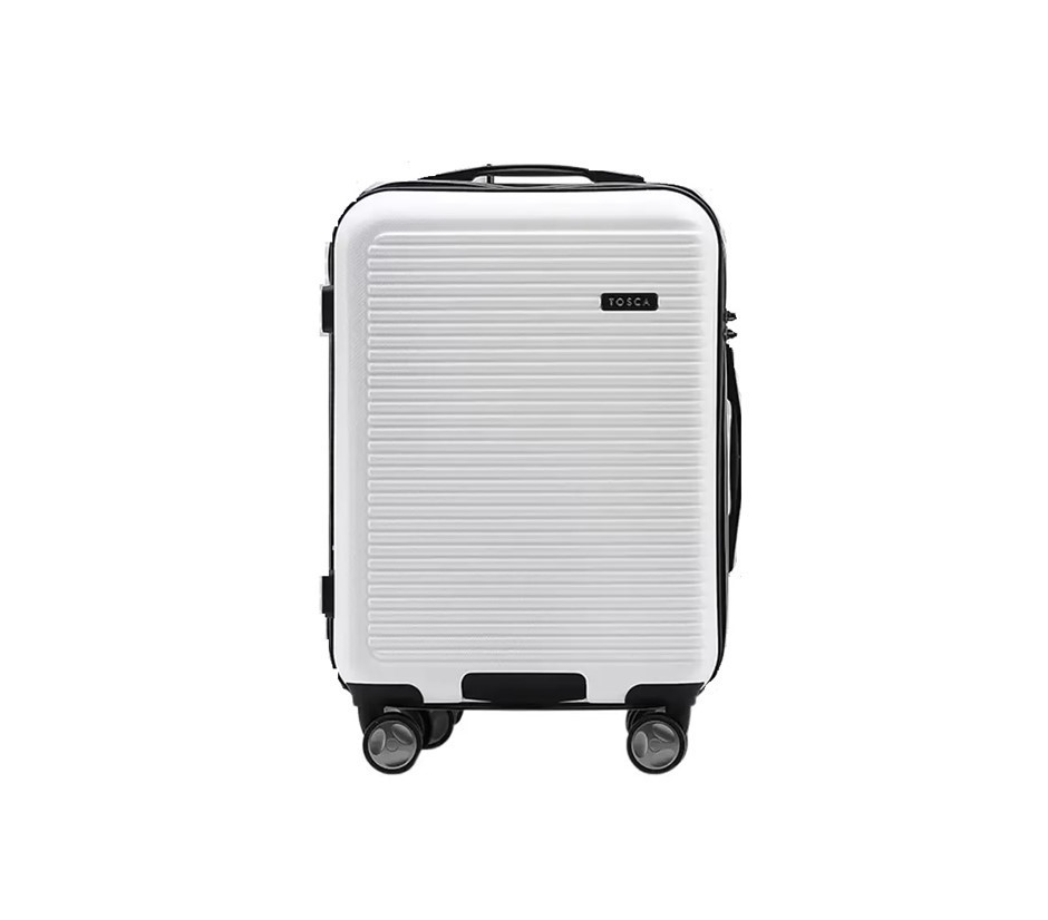 TOSCA London Luggage Hardside Luggage Case, White, 54cm. NB: Has been used,