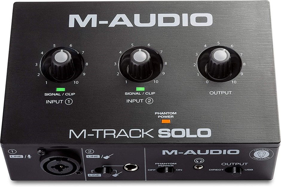 M-AUDIO M-Track Solo USB Audio Interface for Recording, Streaming and Podca