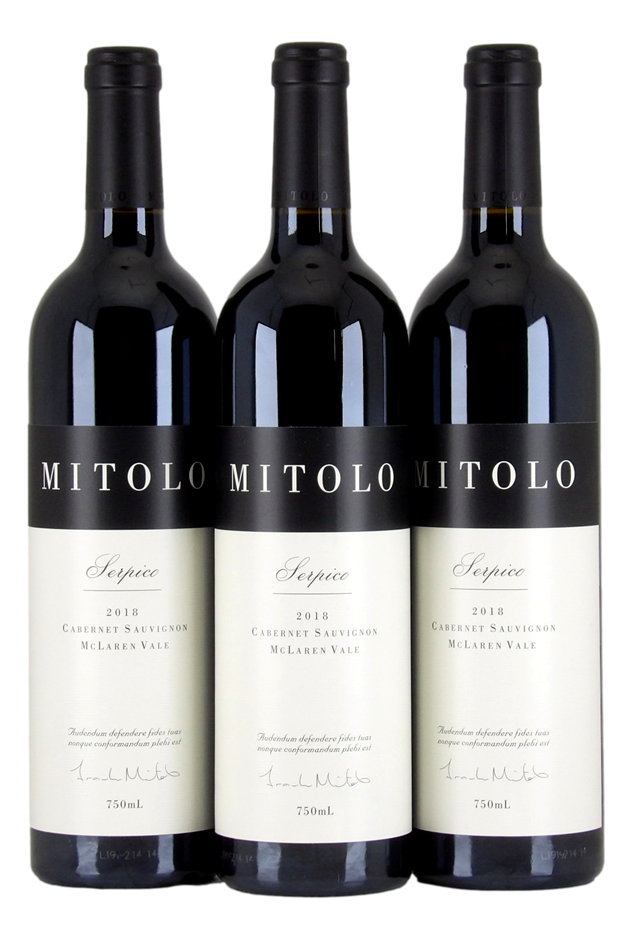 MITOLO WINES Serpico Cab Sauv 2018 (3x 750mL), McLaren Vale. 5* Prov