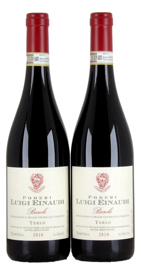 PODERI LUIGI EINAUDI Terlo 2010 (2x 750mL), Barolo DOCG. 5* Prov