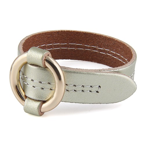 Hollywood Style - Avocado Shimmer Leather Bracelet