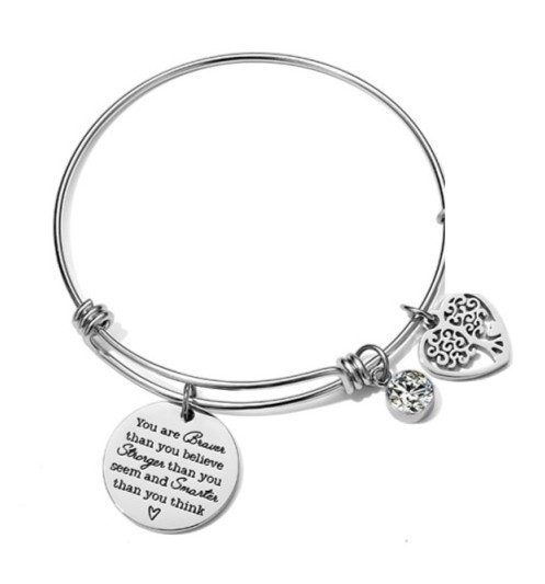 Graduation "Tree Of Life" Crystal Drop Bangle