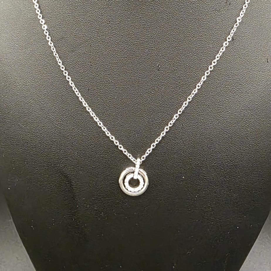 Double Circle Pendant Featuring Crystals by Swarovski®