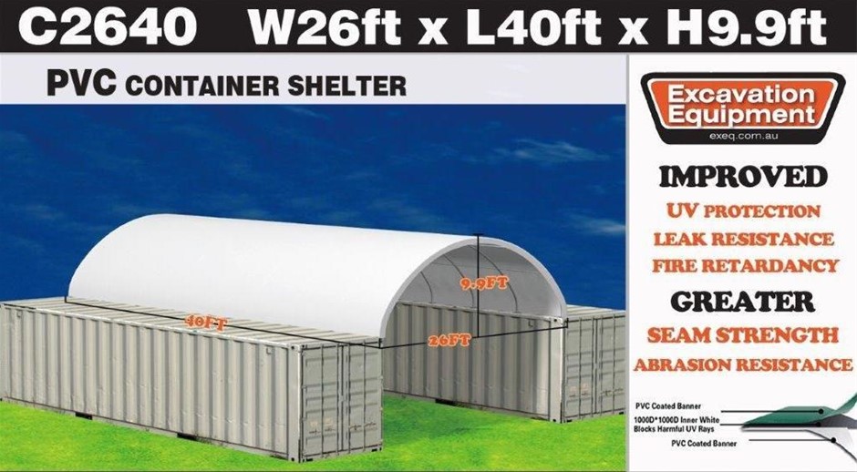 2025 Heavy duty 40ft Container Shelter (Unused)