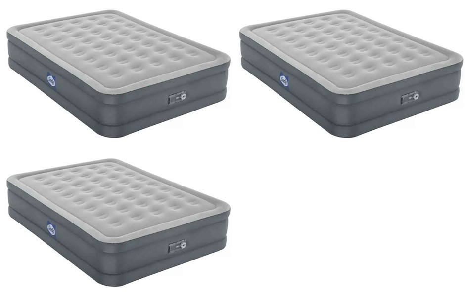3 x SEALY Fortech Queen Airbed w/ Inbuilt Pump. Important Notice: