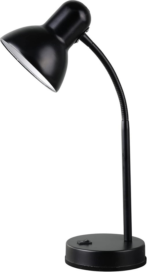 LEXI LIGHTING Lewis Table Lamp, Black Painted Finish, Metal Lamp with Flexi