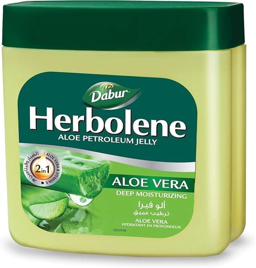 2 x DABUR Herbolene Petroleum Jelly, 425 ml.