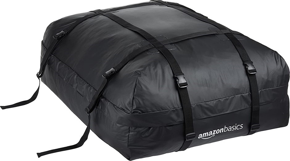 AMAZON BASICS Rooftop Cargo Carrier Bag, Black, 15 Cubic Feet. NB: Minor Us
