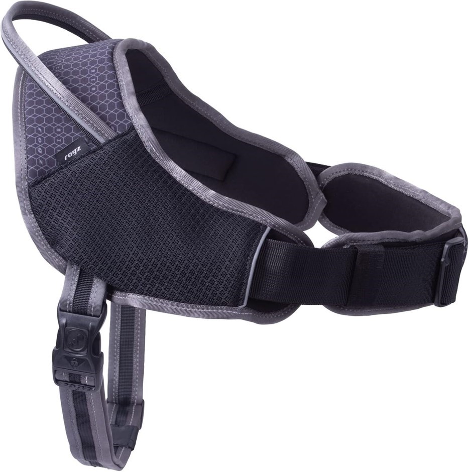 ROGZ Airtech Sport Dog Harness, Platinum Grey, X-Large.