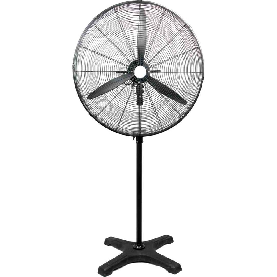 ROK 75cm Industrial Pedestal Fan, 285W Motor, Oscillating Function, 3 ...