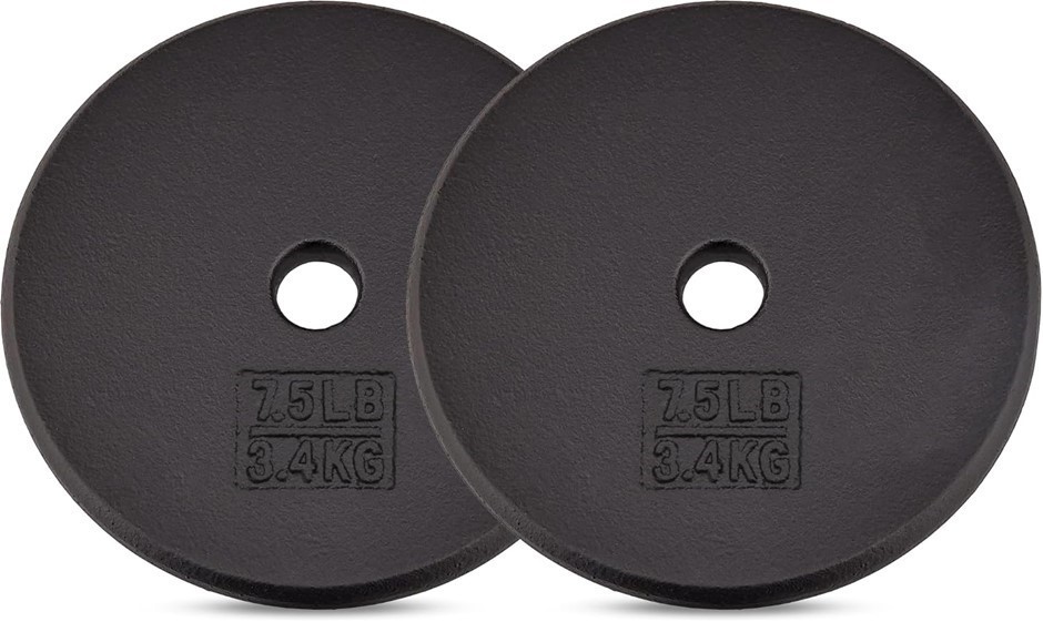 YES4ALL Standard 1 inch (1") Cast Iron Weight Plates 2.2kg & 3.4kg (Single