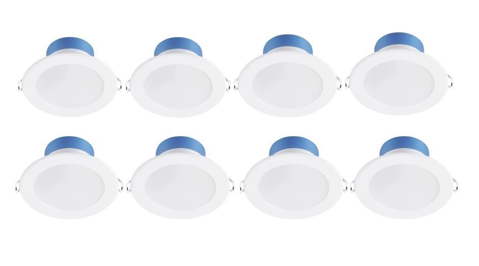 PHILIPS 7.5W LED Dimmable Downlights 8pk.