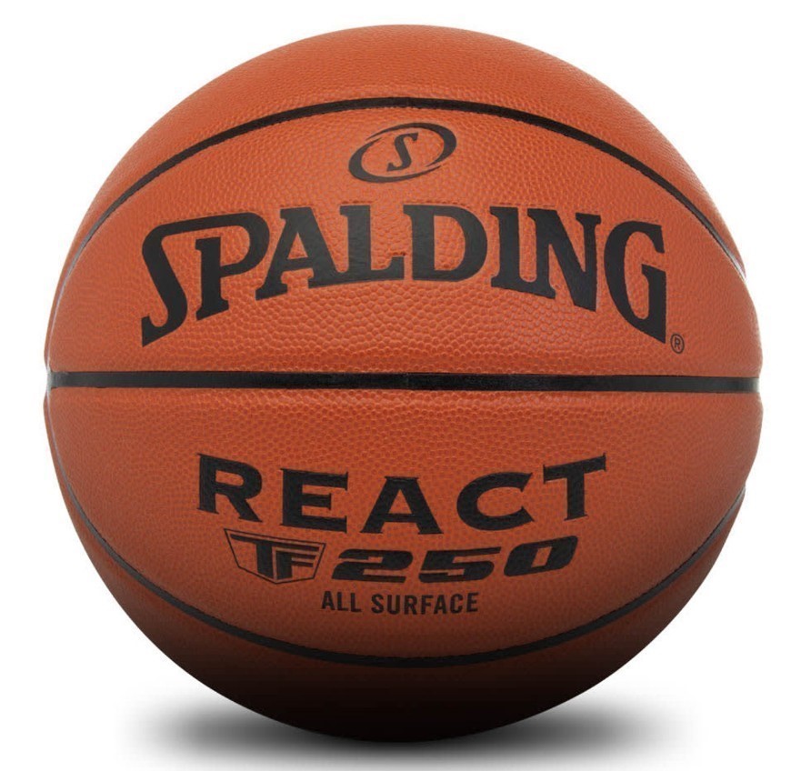 2 x SPALDING React TF-250 Basketball. NB: Minor use, not in original packag