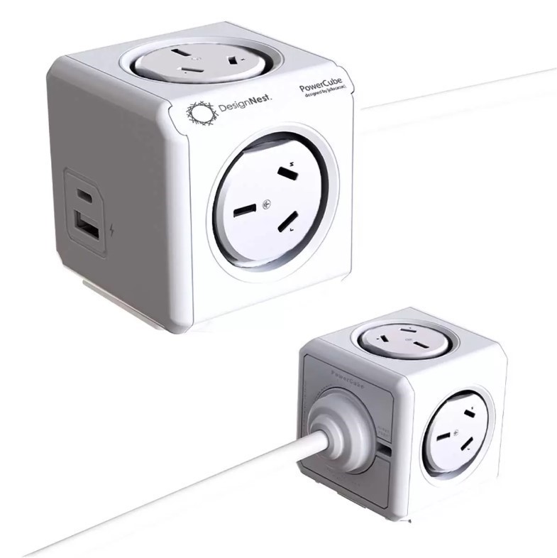 ALLOCACOC PowerCube With 4 Power Outlets And USB A+C Ports 2 x 1.5M. NB: da