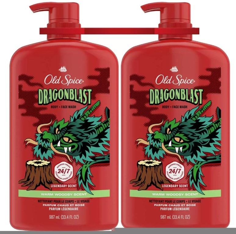OLD SPICE Dragon Blast Body Wash 2 x 987ml