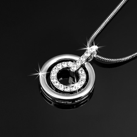 Double Circle Pendant Featuring 20 Crystals by Swarovski®