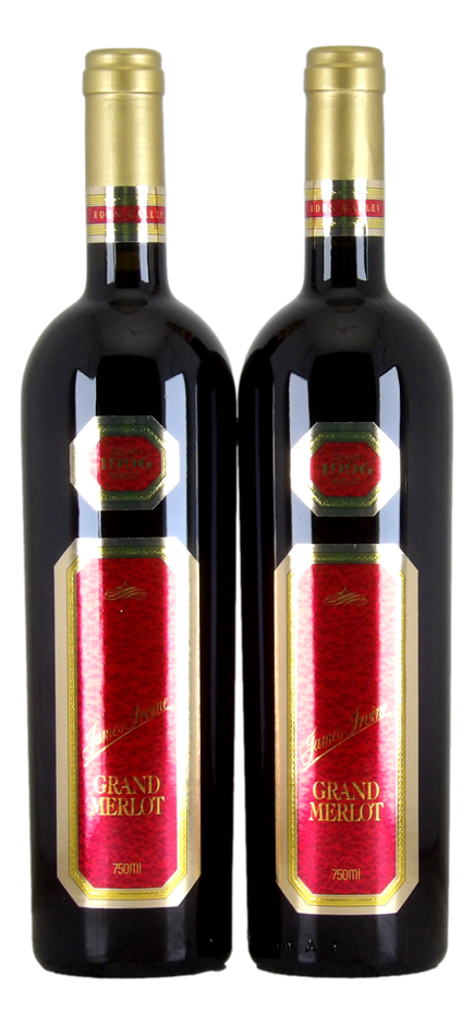 IRVINE Grand Merlot 1996 (2x 750mL), Eden Valley. 5* Prov