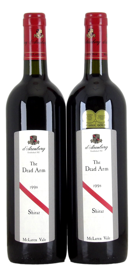 D'ARENBERG WINES The Dead Arm Shiraz 1998 (2x 750mL), McLaren Vale. 5* Prov