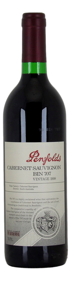 PENFOLDS Bin 707 1998 (1x 750mL), South Australia. 5* Prov