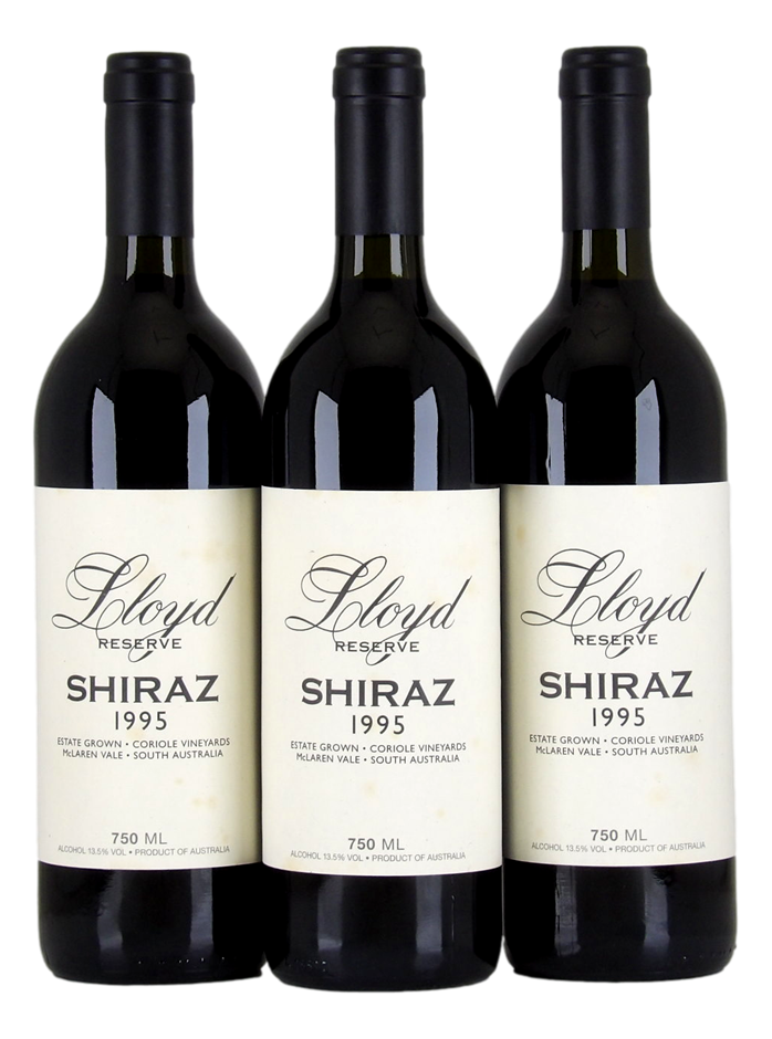 CORIOLE Lloyd Reserve Shiraz 1995 (3x 750mL), McLaren Vale. 5* Prov