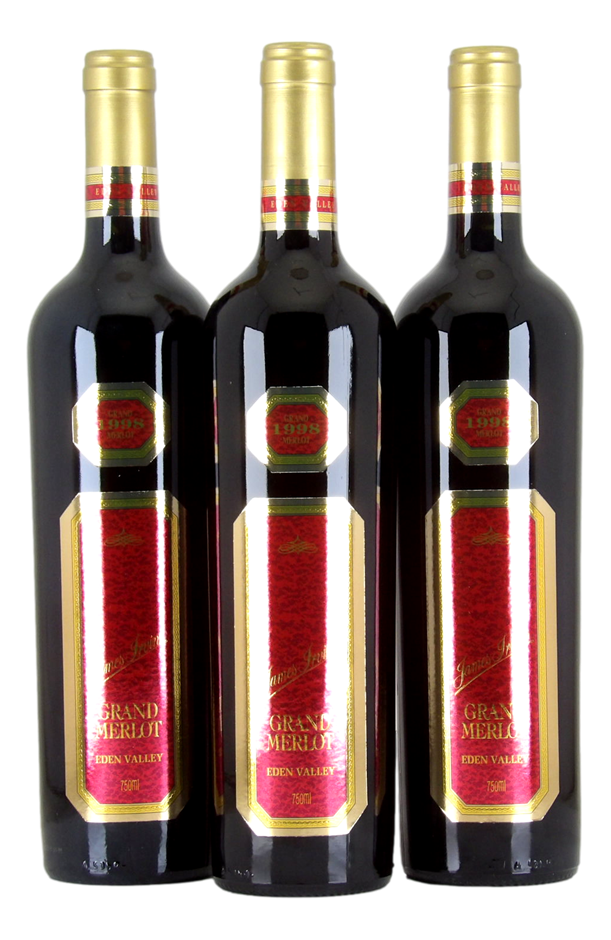 IRVINE Grand Merlot 1998 (3x 750mL), Eden Valley. 5* Prov