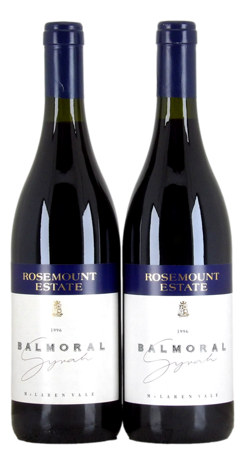 Rosemount Estate Balmoral Syrah 1996 (2x 750mL), McLaren Vale. 5* Prov