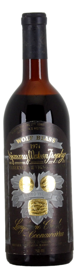 Wolf Blass Wines Black Label 1974 (1x 750mL), South Australia. 5* Prov