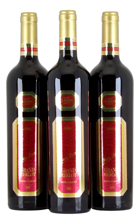 Irvine Grand Merlot 1998 (3x 750mL), Eden Valley. 5* Prov