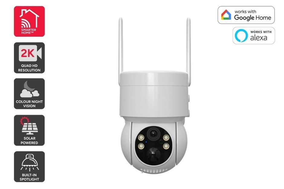KOGANSmarterHome™ 4MP Battery-Powered Outdoor PTZ Spotlight Smart Security