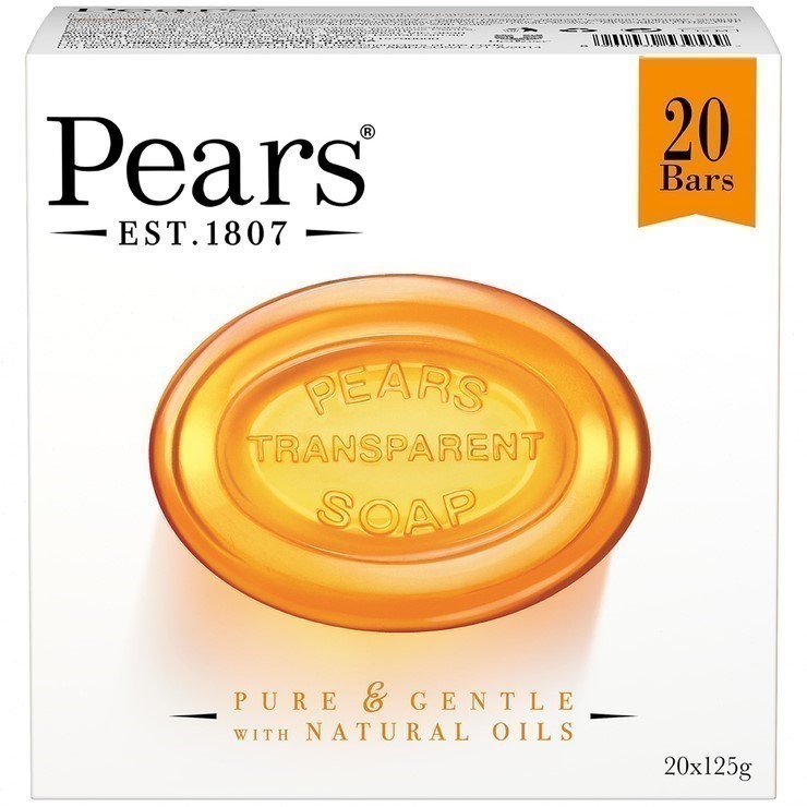 18 x PEARS Individual Transparent Soap Bar, 125g.
