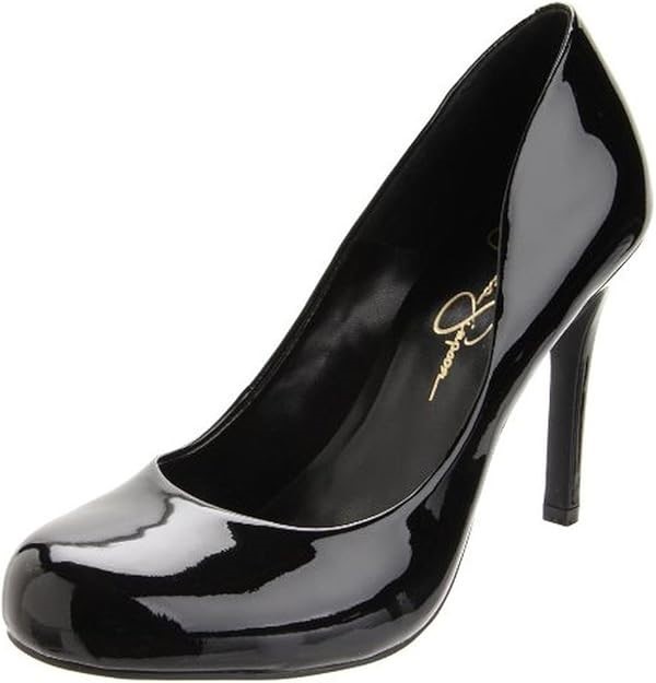 JESSICA SIMPSON Women's Calie Pump, Size 10M, Black Patent.