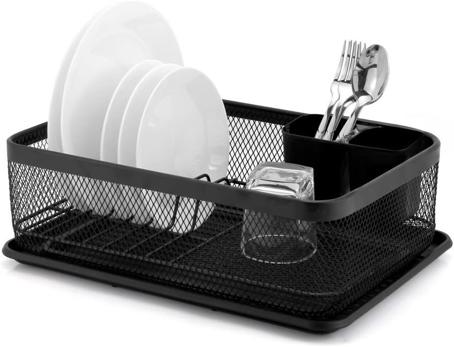 CLASSICA PL Size: 41 X 29.5 14.5Cm Mesh Dish Rack, Black, KM009A. NB: Damag