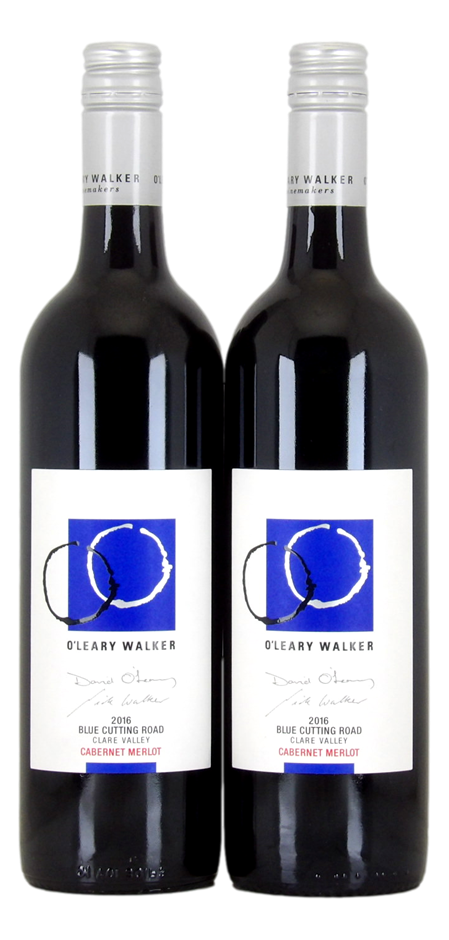 O'Leary Walker Blue Cutting Cab Sav Merlot 2016 (2x 750mL), Clare Valley