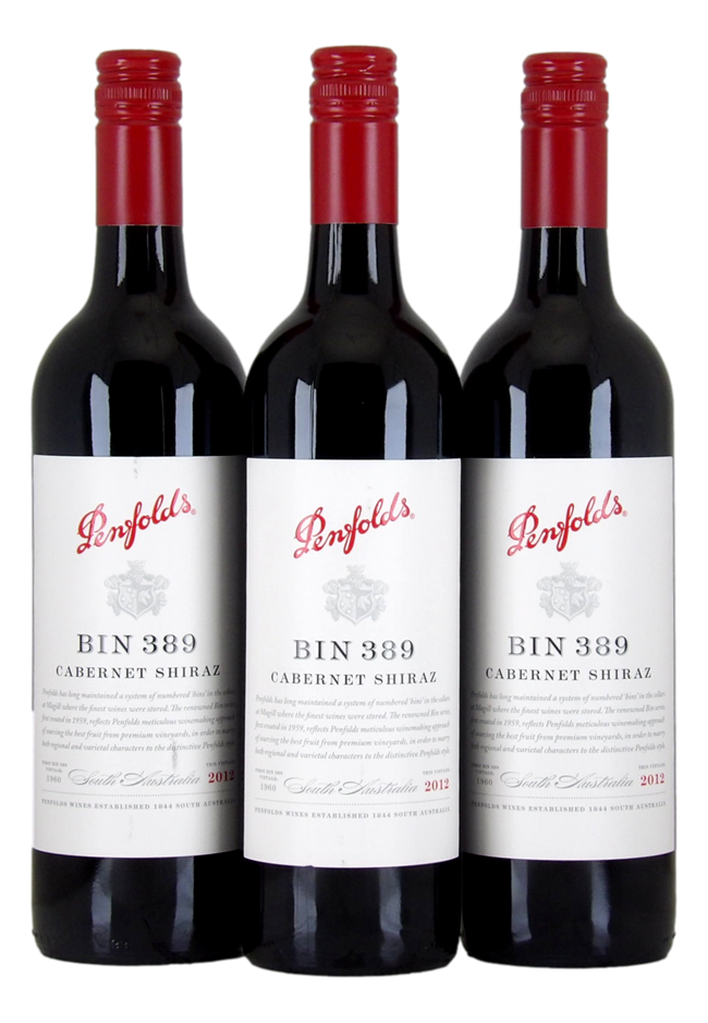 Penfolds Bin 389 Cabernet Shiraz 2012 (3x 750mL), SA.