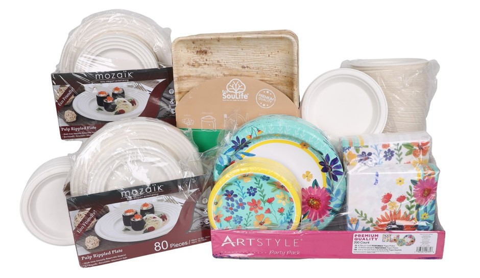 Assorted Plates & Containers (Paper/Plastic), inc. MOZAIK & ECOSOULIFE ...