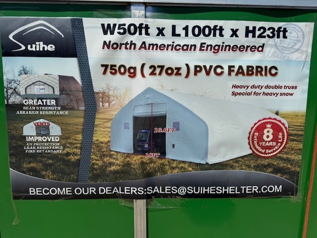 Unused 50ft x 100ft Arch Shelter