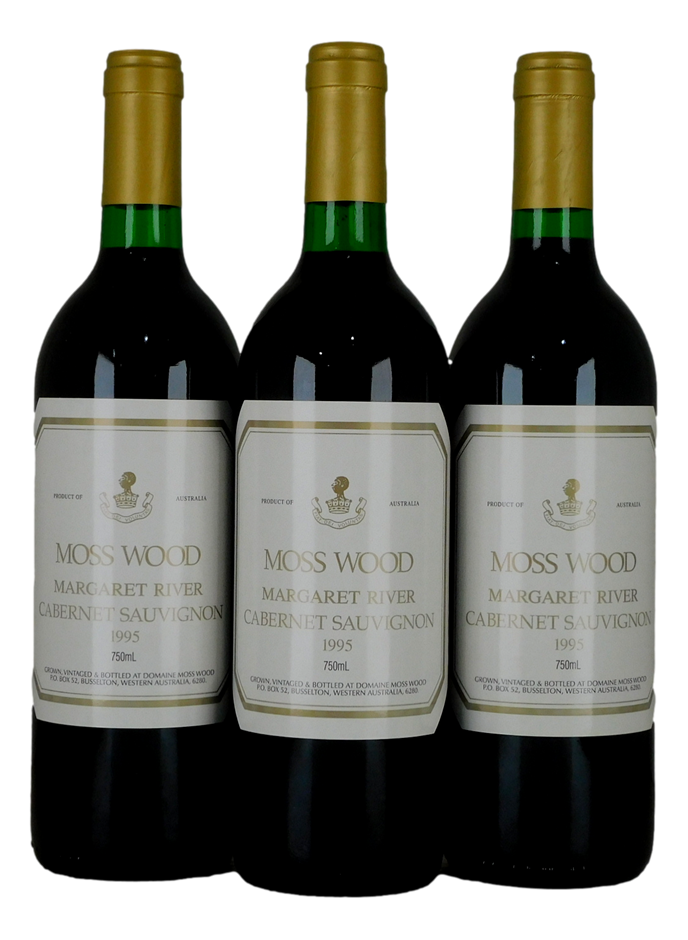 Moss Wood Cabernet Sauvignon 1995 (3x 750mL), Margaret River