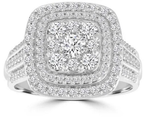 18K WHITE GOLD 1CT HI I1 DIAMOND RING