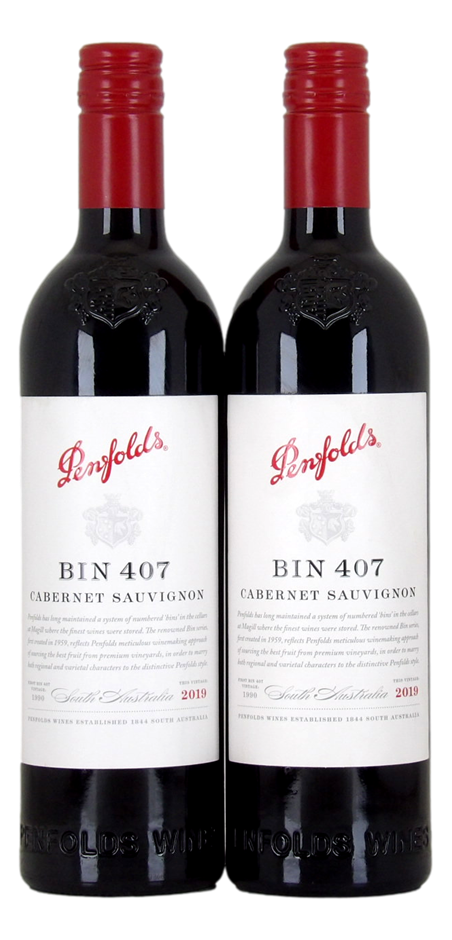 Penfolds Bin 407 2019 (2x 750mL), Magill.