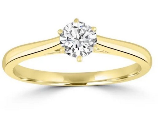 18K Yellow Gold 0.70CT HI I1 DIAMOND RING