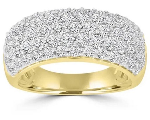 18K Yellow GOLD 2.00CT HI I1 DIAMOND RING