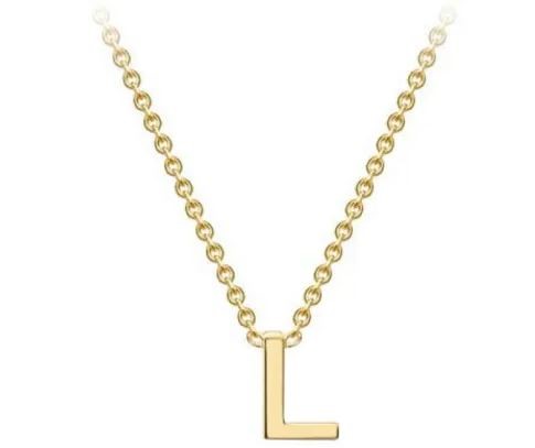 #1 9K YELLOW GOLD INITIAL 'L' NECKLACE 38+5cm