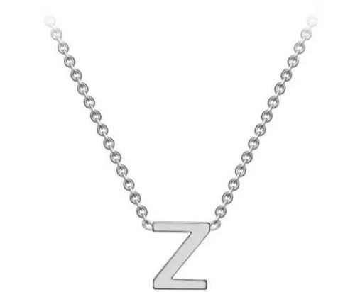 #1 9K WHITE GOLD INITIAL 'Z' NECKLACE 38+5cm