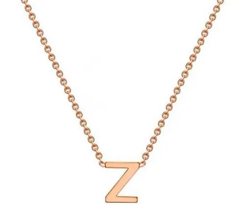 #1A 9K ROSE GOLD INITIAL 'Z' NECKLACE 38+5cm